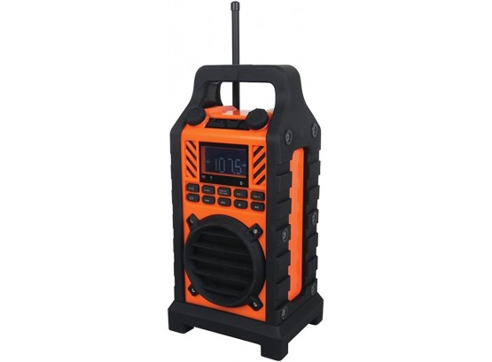 Sylvania -Orange Heavy Duty Rugged Bluetooth Portable Speaker With FM Radio, USB/SD Reader And Charging (