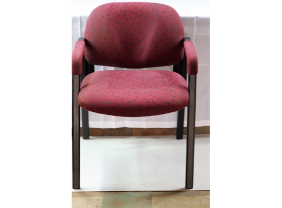 Set Of 4 Red Chairs, 1 Has Missing Arm Rest