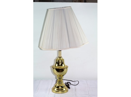 Gold Lamp With White Shade 30' Tall  #1