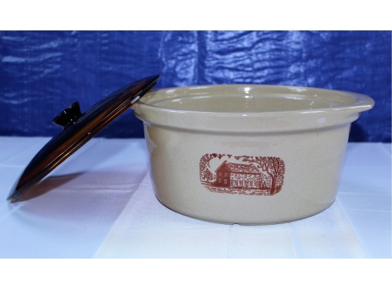 Crock With Lid (amana By Western Stoneware)