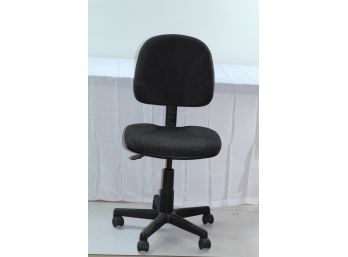 Black & Gray Desk Chair On Rollers
