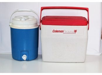 Coleman Personal 16 Cooler & Gott Water Jug X 2