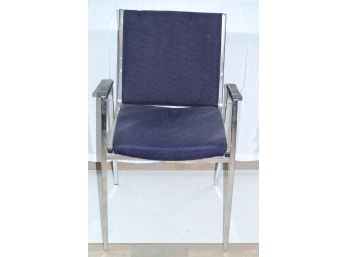 4 Stackable Blue Chairs