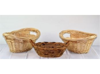3 Baskets-Two Baskets 7 In Tall, One Basket 4 In Tall