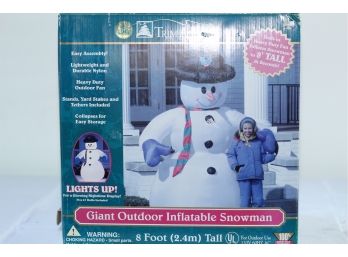 8 Foot Outdoor Inflatable Snowman, Still In Box