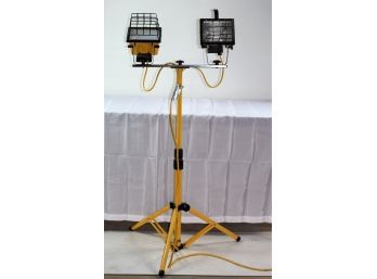 Shop Work Lights On Stand, Yellow