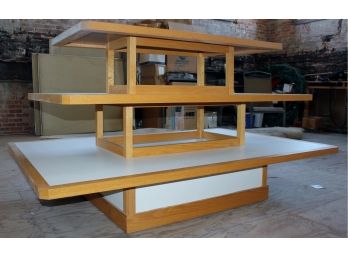 Display Shelves From Eddie Bauer- 3 Sets, 3 Tiered, Base On Wheels