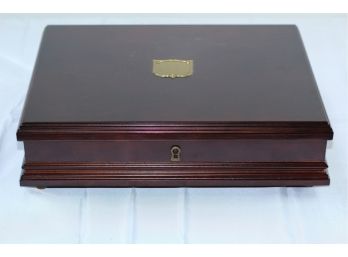 Wooden Desk Box With Key