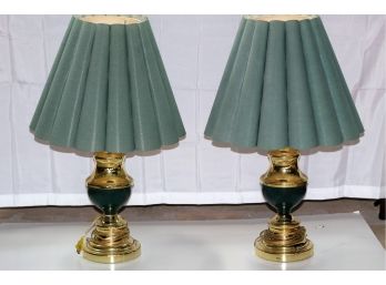 2 Green Lamps 28' Tall