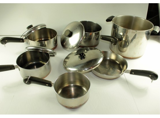 Revere Ware Set Of 6 Pans And 5 Lids