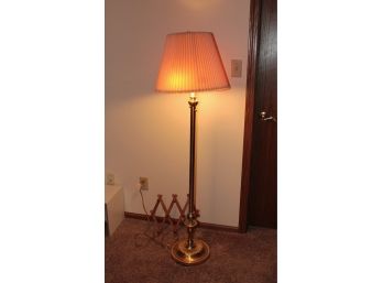 Brass Floor Lamp And Clothes Rack