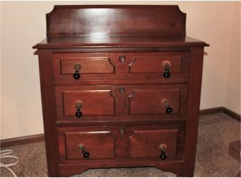 Antique Commode, 3 Drawers, 30 Inch Wide 34 Inch High, Excellent Shape