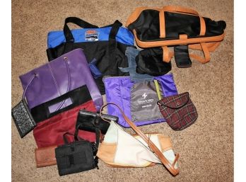 Lot Of Bags- Thermos Bag, Tour Bag, Butler Bag, Nice Travel Bag Trimmed In Leather