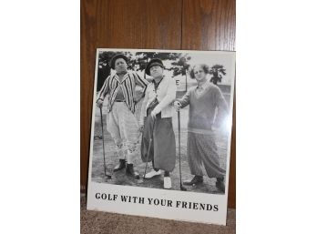 ' Golf With Your Friends' Three Stooges Print 26 X 22