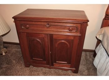 Side Table - Solid Wood- Drawer And Doors With Shelves 30 Wide X 28 High