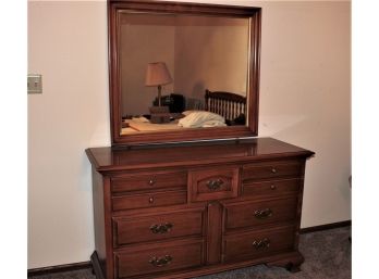 All Maple Dresser And Mirror Made My Drexel, 54 Wide 70 Inch High With Mirror