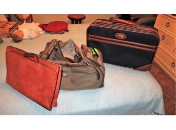 Dockers, Jaguar Luggage, Soft Leather Double Gusset Top Zip Briefcase
