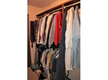 Closet Of Men's Clothes – 36 X 30 Jeans, Nice Slacks 36 Or 38 X 30 L, Belts And Ties, Robes, Shirts, L To XL