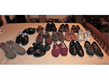 Men's Shoes And Slippers 15 Pair, Sizes 10.5 - 11