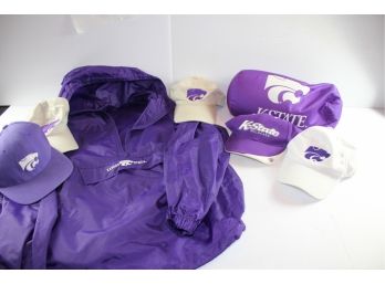 K-State Lot 2 - XL Jacket, 5 Hats And Button