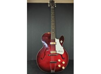Harmony Rocket Two Pick Up Electric Guitar 1960s- 1 String Gone, In Great Shape, Guitar Case Not So Good