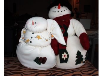 2 Stuffed Snowman Large 40 In Tall
