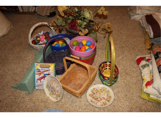 Miscellaneous Easter Items, Shelf, Floral Planter