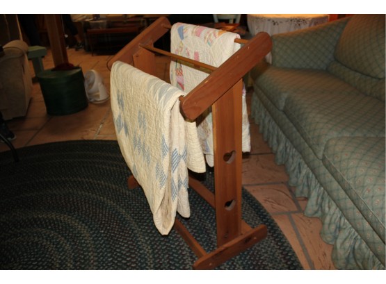 Quilt Rack And Old Quilts
