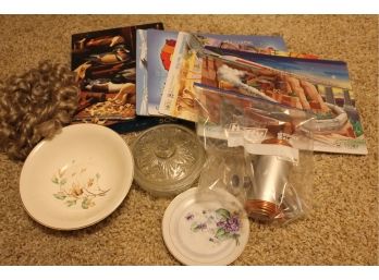 Puzzles, Wig, Cookie Press, Dishes