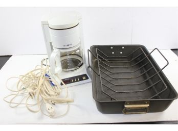 Mr. Coffee Coffee Maker, Roasting Pan With Rack, Extension Cords