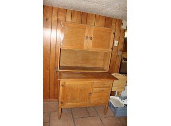 Antique Kitchen  Baker's Cabinet On Wheels 40 Inch Wide 25 In Deep 66 In High