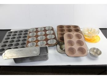Miscellaneous Cupcake And Muffin Tins, Bowls