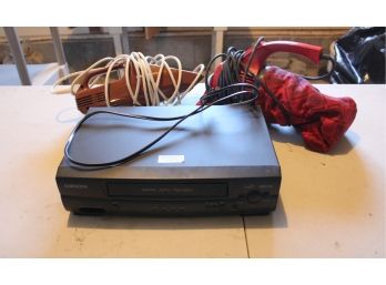 Orion VHS Player And 2 Handheld Vacuums