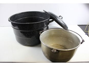 Canning Pot With Lid 10 In And Aluminum Pan With Handle