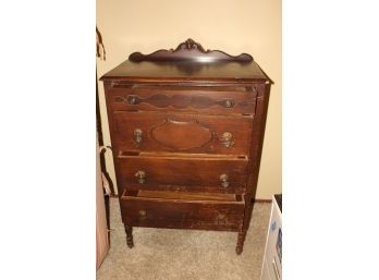 4 Drawer Antique Dresser, Solid Wood, 44 Tall 29 Wide 18 Deep