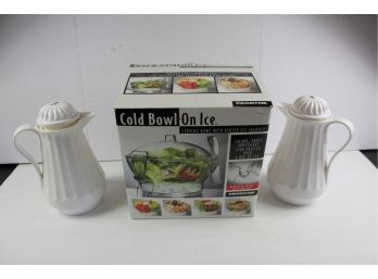 New In Box -coldbowl On Ice, Two Thermal Carafes
