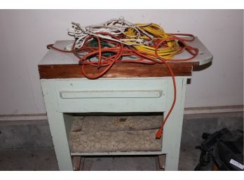 Miscellaneous Extension Cords And Bonus Workbench, 36 W 38 H 17 D