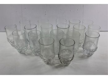 18 Matching Drinking Glasses - Very Heavy