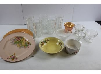 Inormandie Sherbet Dish, Five Drinking Glasses, Miscellaneous Glassware