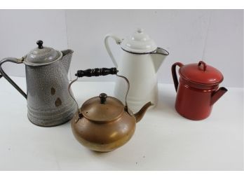 4 Antique Pots