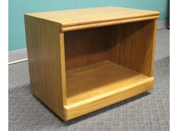 Oak TV Stand With Wheels