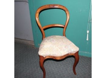 Vintage Padded Cushion Chair -wood Is In Very Good Shape, Back Is 33 In Tall