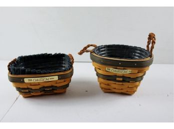 Two Collectors Club Longaberger Baskets, 1999 And 2000