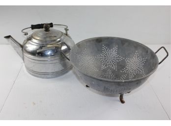 11 Inch Strainer And Revere Tea Kettle