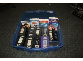 Tote With VHS Tapes - Aladdin - Old Yeller