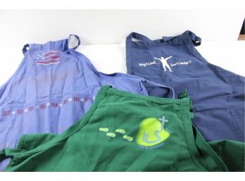 3 Camp Galilee Aprons With Pockets