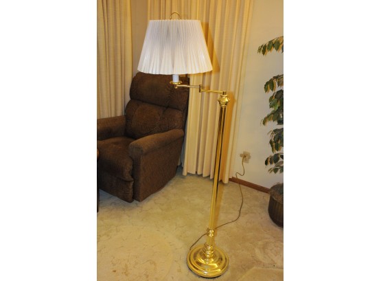 Brass Floor Lamp With Swivel Top