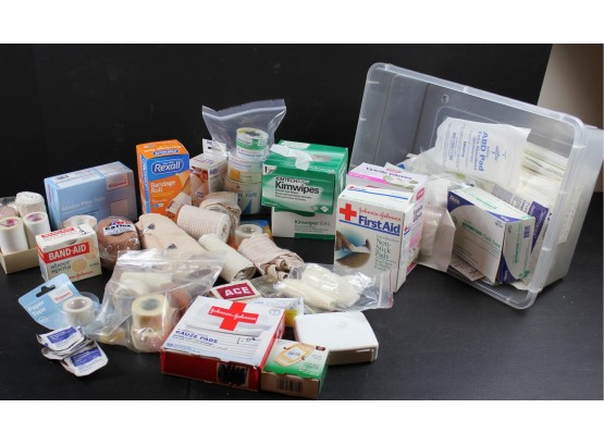 Miscellaneous Ace Bandages, Gauze Pads And Other First Aid Items