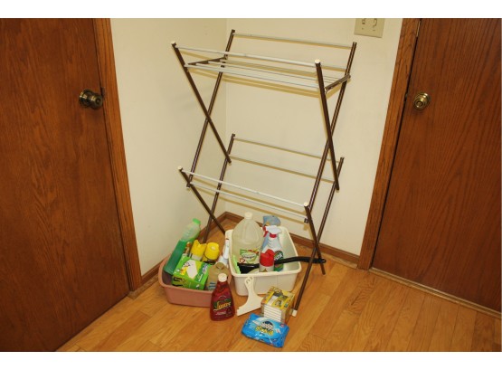 Laundry Hanging Rack, Miscellaneous Cleaning Supplies