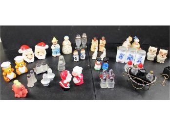 Multiple Salt And Pepper Shakers - Includes Turtles, Santa's, Lot 2